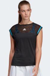 Тенісна футболка жіноча Adidas Escouade Tee black/shock cyan Тенісна футболка жіноча Adidas Escouade Tee black/shock cyan