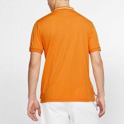 Тенісна футболка чоловіча Nike Court Dry Pique Polo canyon gold