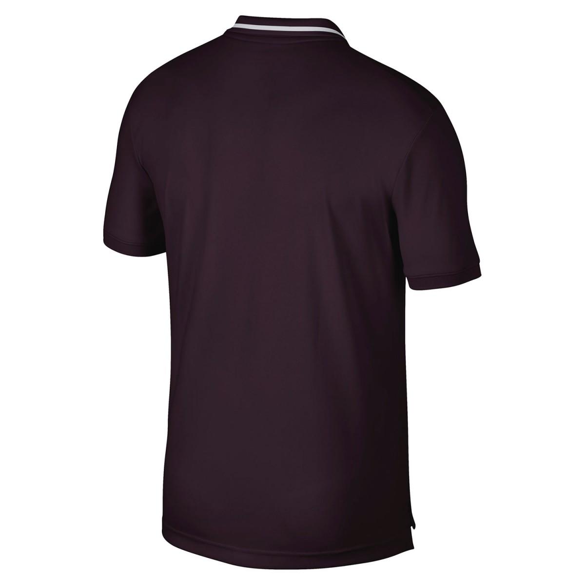 Теннисная футболка мужская Nike Court Dry Pique Polo burgundy ash