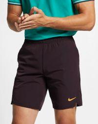 Тенісні шорти чоловічі Nike Flex Ace 9IN Short burgundy ash/canyon gold