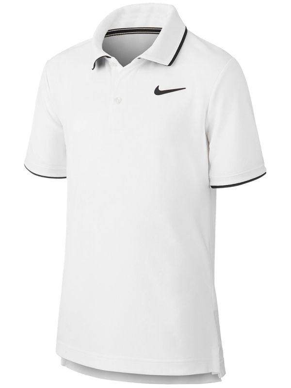 Теннисная футболка детская Nike Court B Dry Polo Team white/black поло