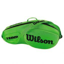 Теннисная сумка Wilson Team III 3 Pack Bag fluo green/black