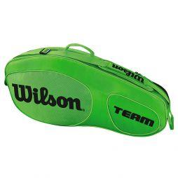 Теннисная сумка Wilson Team III 3 Pack Bag fluo green/black