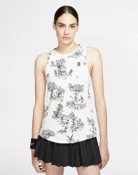 Тенісна майка жіноча Nike Court Seasonal Tank - sail/multi color