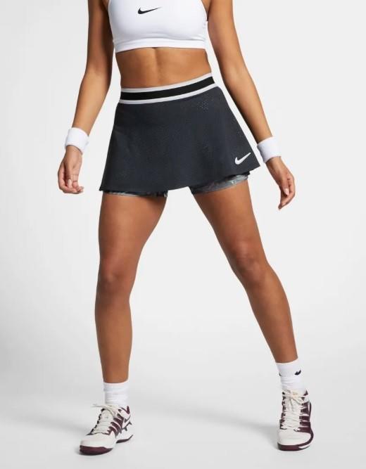 Тенісна спідничка жіноча Nike Court Skirt Essential  PR black/oxygen purple