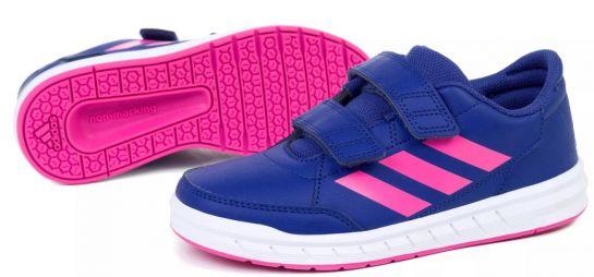 Дитячі тенісні кросівки adidas AtlaSport Junior active blue/solar pink/white Дитячі тенісні кросівки adidas AtlaSport Junior active blue/solar pink/white
