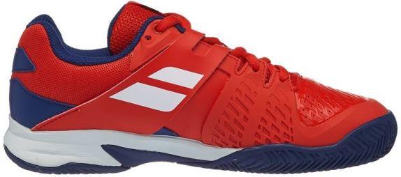 Детские теннисные кроссовки Babolat Propulse Грунт Junior bright red/estate blue Детские теннисные кроссовки Babolat Propulse Грунт Junior bright red/estate blue