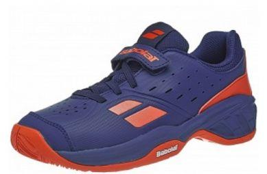 Детские теннисные кроссовки Babolat Pulsion All Court Kid estate blue/orange Детские теннисные кроссовки Babolat Pulsion All Court Kid estate blue/orange