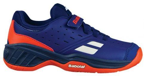 Детские теннисные кроссовки Babolat Pulsion All Court Kid estate blue/orange Детские теннисные кроссовки Babolat Pulsion All Court Kid estate blue/orange