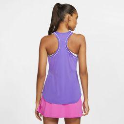 Тенісна майка жіноча Nike Court Dry Tank psychic purple/white/psychic purple