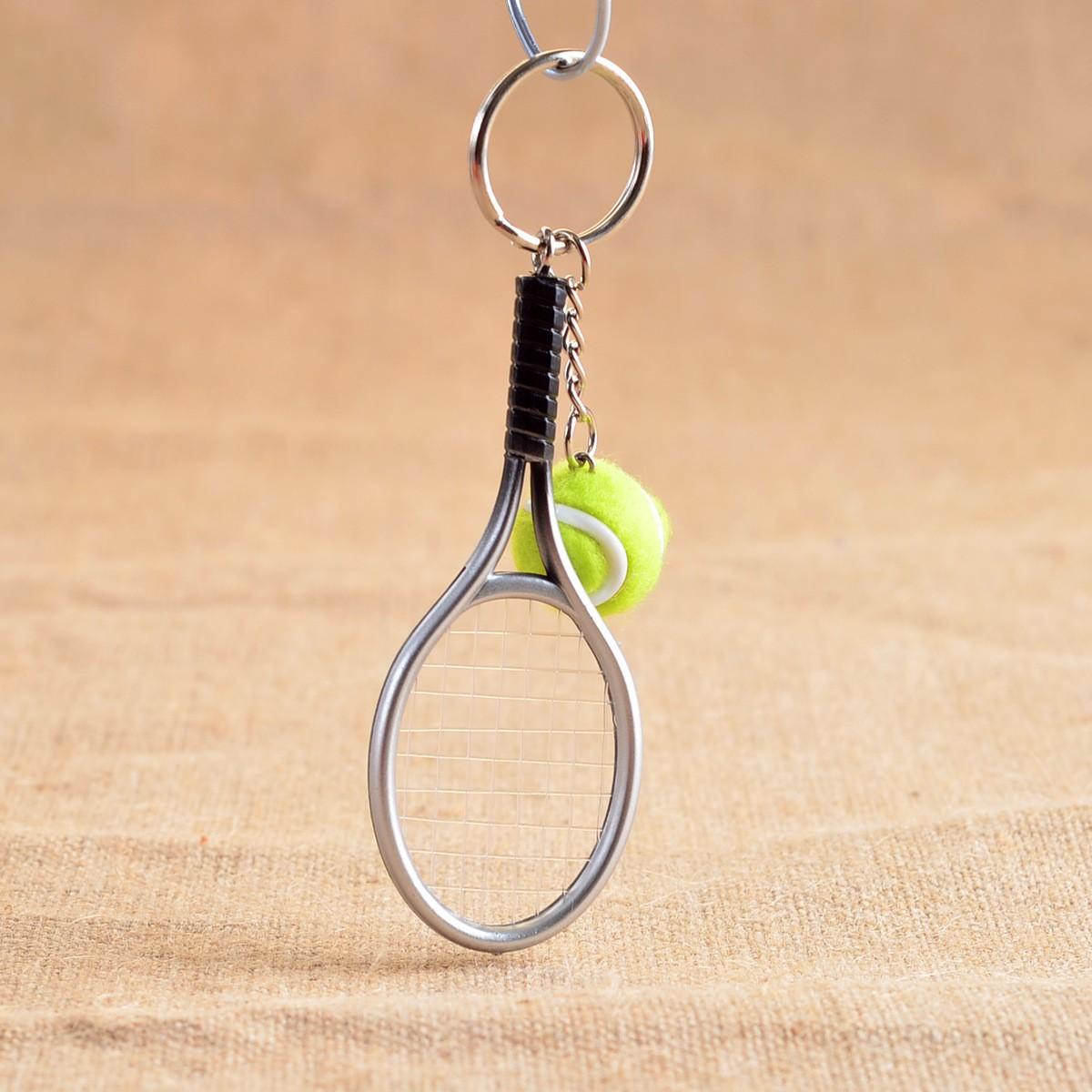 Брелок Mini Tennis Racket Key Buckle silver