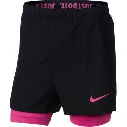 Тенісні шорти дитячі Nike Dry 2in1 Short Girls black/pink Тенісні шорти дитячі Nike Dry 2in1 Short Girls black/pink
