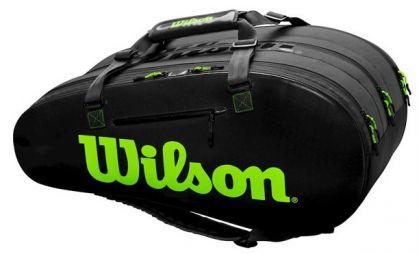 Теннисная сумка Wilson Super Tour 3 Comp 15 Pk black/green