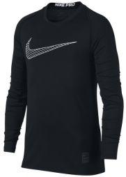 Тенісна футболка дитяча Nike Pro Fitted LS black Тенісна футболка дитяча Nike Pro Fitted LS black