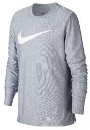 Тенісна футболка дитяча Nike Boys Long Sleeve Training Top grey/white Тенісна футболка дитяча Nike Boys Long Sleeve Training Top grey/white