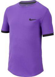Тенісна футболка дитяча Nike Court Dry Top SS Boys psychic purple/off noir/off noir Тенісна футболка дитяча Nike Court Dry Top SS Boys psychic purple/off noir/off noir