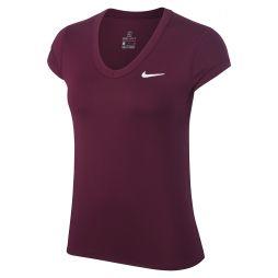 Тенісна футболка жіноча Nike Court Top bordeaux/white
