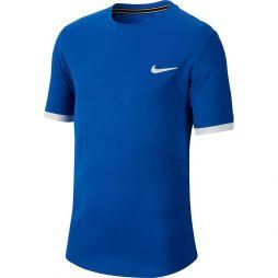 Тенісна футболка дитяча Nike Court Dry Top SS Boys game royal/white Тенісна футболка дитяча Nike Court Dry Top SS Boys game royal/white