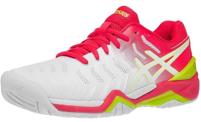 Детские теннисные кроссовки Asics Gel-Resolution 7 GS white/laser pink