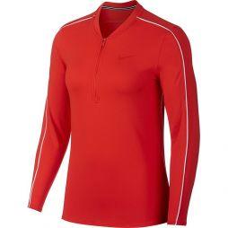 Тенісна футболка жіноча Nike Court Women Dry 1/2 Zip Top habanero red Тенісна футболка жіноча Nike Court Women Dry 1/2 Zip Top habanero red