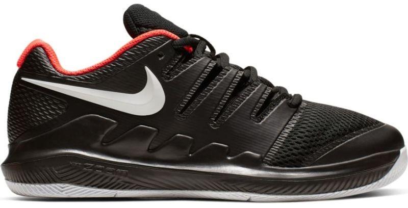 Детские теннисные кроссовки Nike Air Zoom Vapor 10 HC Jr  black/white/bright crimson