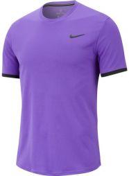 Тенісна футболка чоловіча Nike Court Top SS psychic purple/off noir/off noir Тенісна футболка чоловіча Nike Court Top SS psychic purple/off noir/off noir