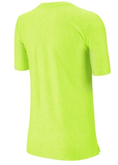 Теннисная футболка детская Nike Boy's Training T-Shirt volt/white