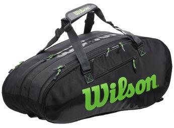 Тенісна сумка Wilson Super Tour 3 Comp 15 Pk charcoal/green