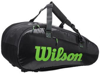Тенісна сумка Wilson Super Tour 2 Comp Large 9 Pk charcoal/green