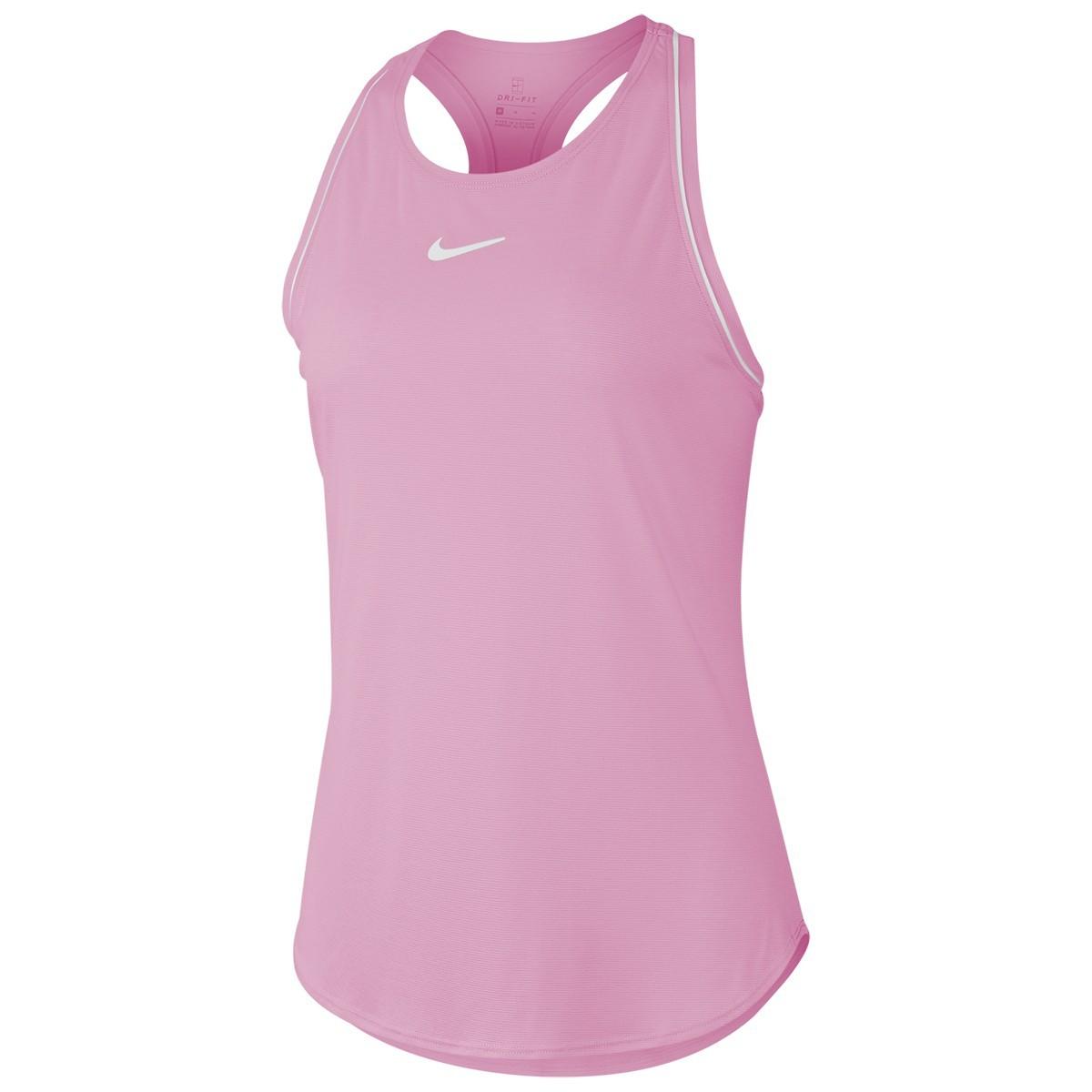 Теннисная майка детская Nike Court Girls Dry Tank pink rise/white