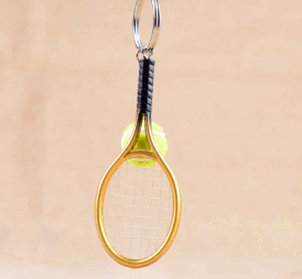 Брелок Mini Tennis Racket Key Buckle gold