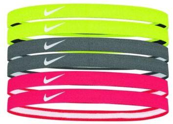 Резинка на голову Nike Swoosh Sport Headbands 6PK 2.0 yellow/grey/pink Резинка на голову Nike Swoosh Sport Headbands 6PK 2.0 yellow/grey/pink