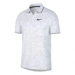 Тенісна футболка чоловіча Nike Court Advantage Print Polo white/black