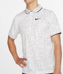 Тенісна футболка чоловіча Nike Court Advantage Print Polo white/black