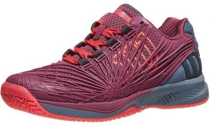 Тенісні кросівки жіночі Wilson Kaos 2.0 plum/flint stone/neon red Тенісні кросівки жіночі Wilson Kaos 2.0 plum/flint stone/neon red