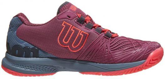 Тенісні кросівки жіночі Wilson Kaos 2.0 plum/flint stone/neon red Тенісні кросівки жіночі Wilson Kaos 2.0 plum/flint stone/neon red