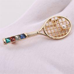 Брошка Tennis Racket Brooch Gold