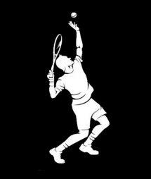 Наклейка на авто Male Tennis Player Car Sticker white