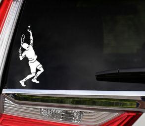 Наклейка на авто Male Tennis Player Car Sticker white