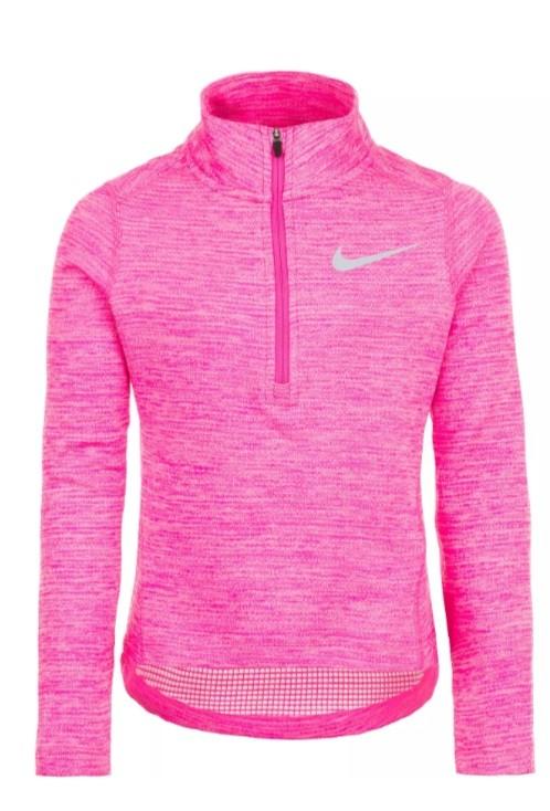 Футболка детская Nike Element Half-Zip Top pink/white