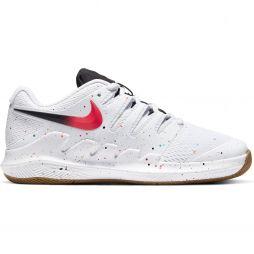Детские теннисные кроссовки Nike Air Zoom Vapor 10 HC Jr white/laser crimson Детские теннисные кроссовки Nike Air Zoom Vapor 10 HC Jr white/laser crimson