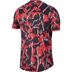 Тенісна футболка чоловіча Nike Court Dry Top Team Print ember glow/white