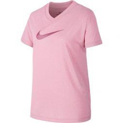 Футболка дитяча Nike G Dry Tee Leg VNeck Swoosh magic flamingo/heather Футболка дитяча Nike G Dry Tee Leg VNeck Swoosh magic flamingo/heather