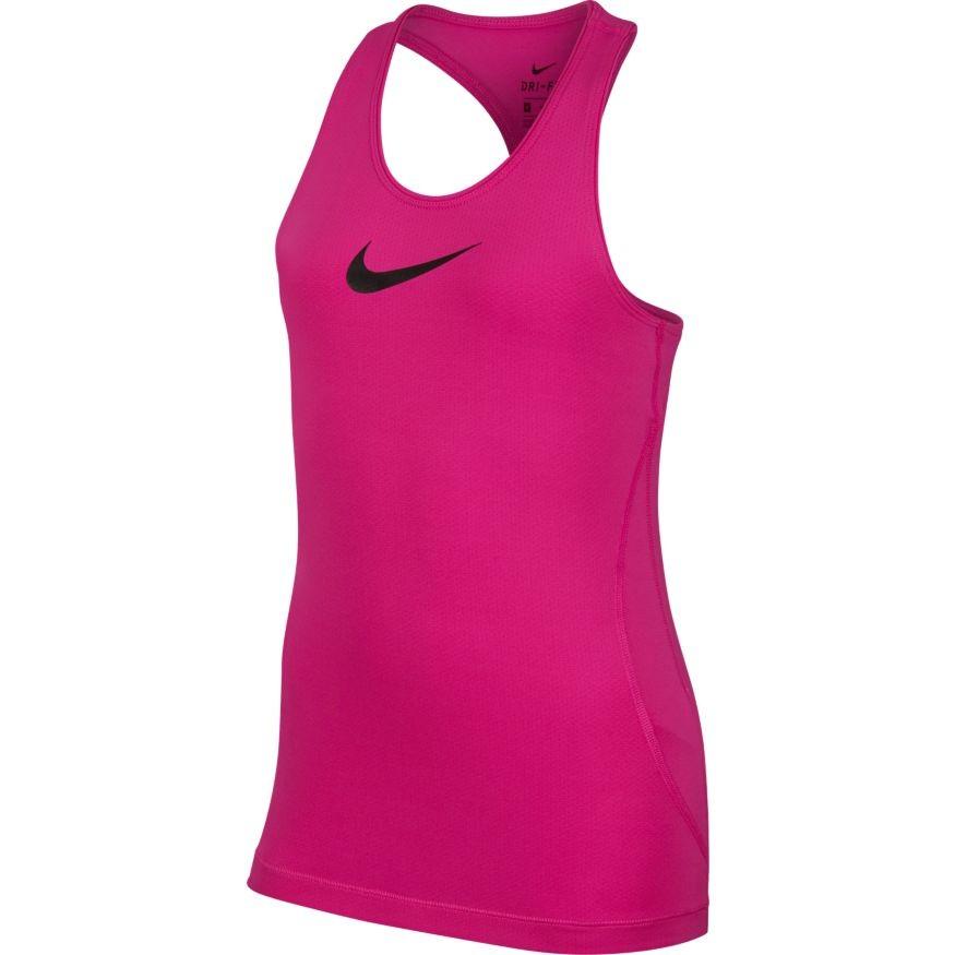 Теннисная майка детская Nike Pro Tank fire pink/black