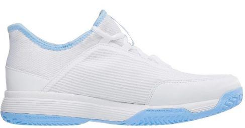 Дитячі тенісні кросівки adidas Adizero Club Junior white/glow blue Дитячі тенісні кросівки adidas Adizero Club Junior white/glow blue