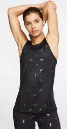 Тенісна майка жіноча Nike Court Dry Tank black/metallic gold