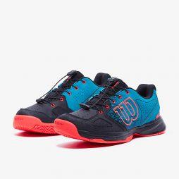 Дитячі тенісні кросівки Wilson Kaos QL Junior hawaiian surf/black/fiery coral Дитячі тенісні кросівки Wilson Kaos QL Junior hawaiian surf/black/fiery coral
