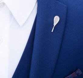 Запонка Tennis racket Men Silver