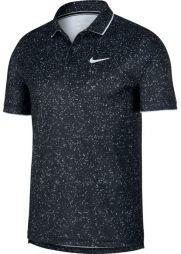 Теннисная футболка мужская Nike Court Dry Polo AOP black/white/white