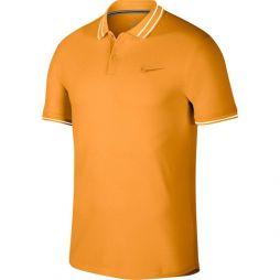 Теннисная футболка мужская Nike Court Advantage Polo canyon gold